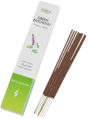 Благовония Green Patchouli Premium Masala (Зелёный Пачули), 10 шт, Aasha Herbals